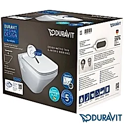 Duravit - Duravit Durastlye Kanalsız Rimless Asma Klozet (Özel Kutuda, Yavaş Kapanır Kapak Dahil)