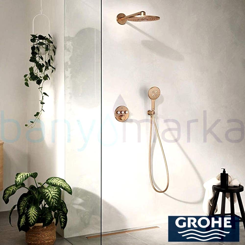 Grohe Fırçalı Bakır Ankastre Batarya Kombini